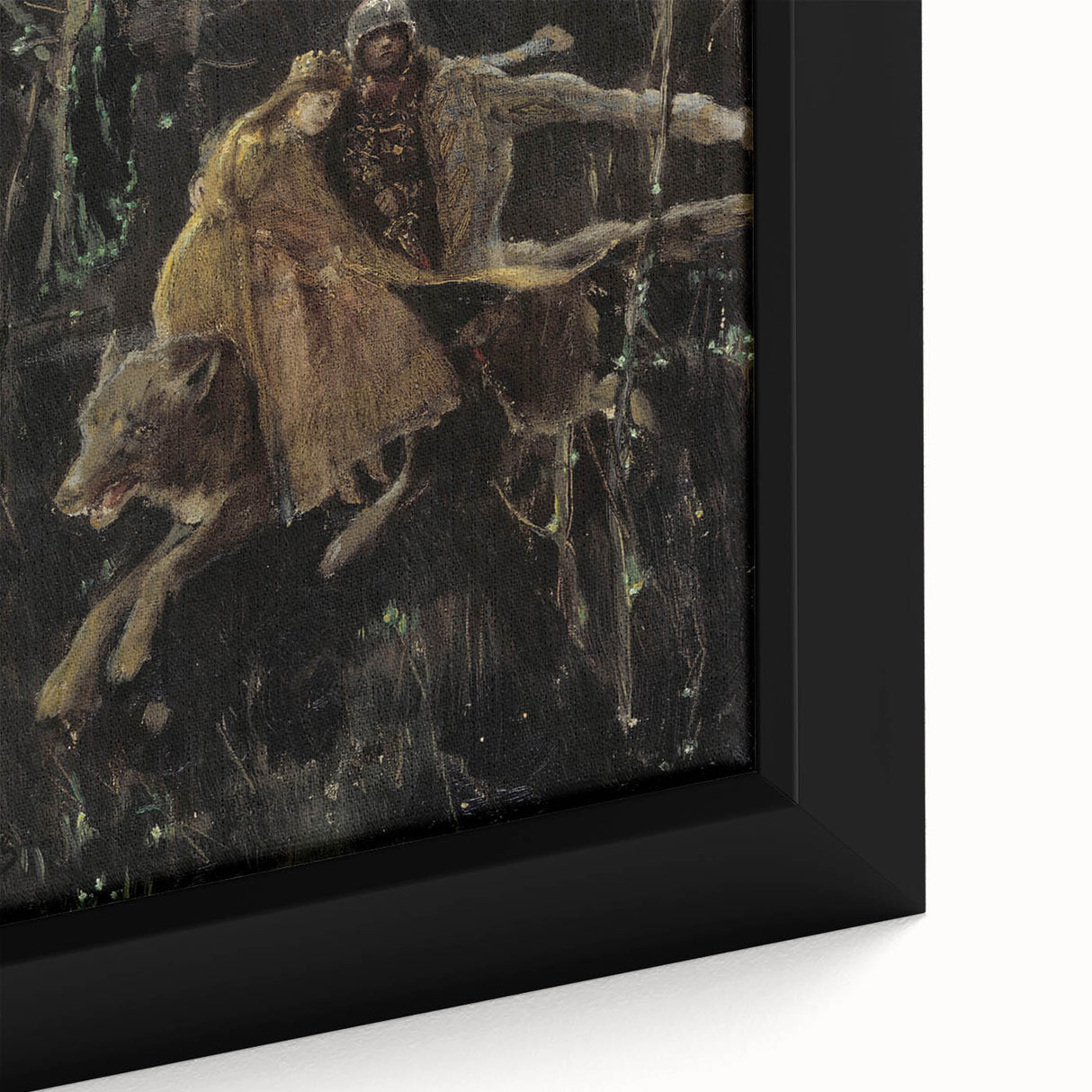 Realism Art Print of Royal Escape | Dark Forest and Brave Companions