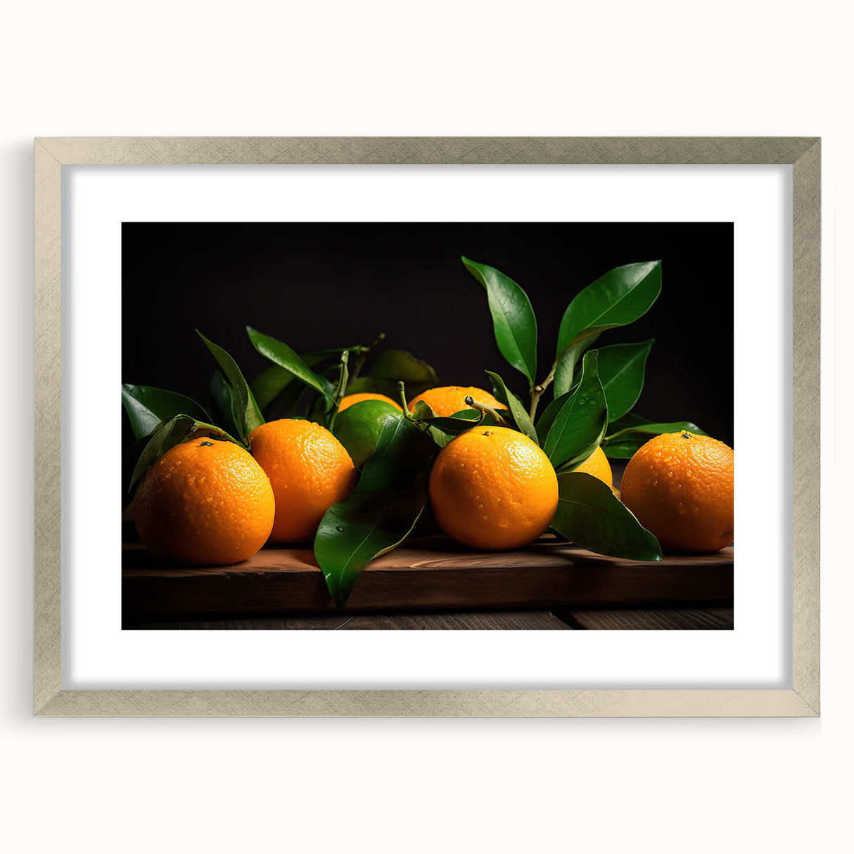 Fresh Citrus Still Life – Vibrant Orange Modern Kitchen Art