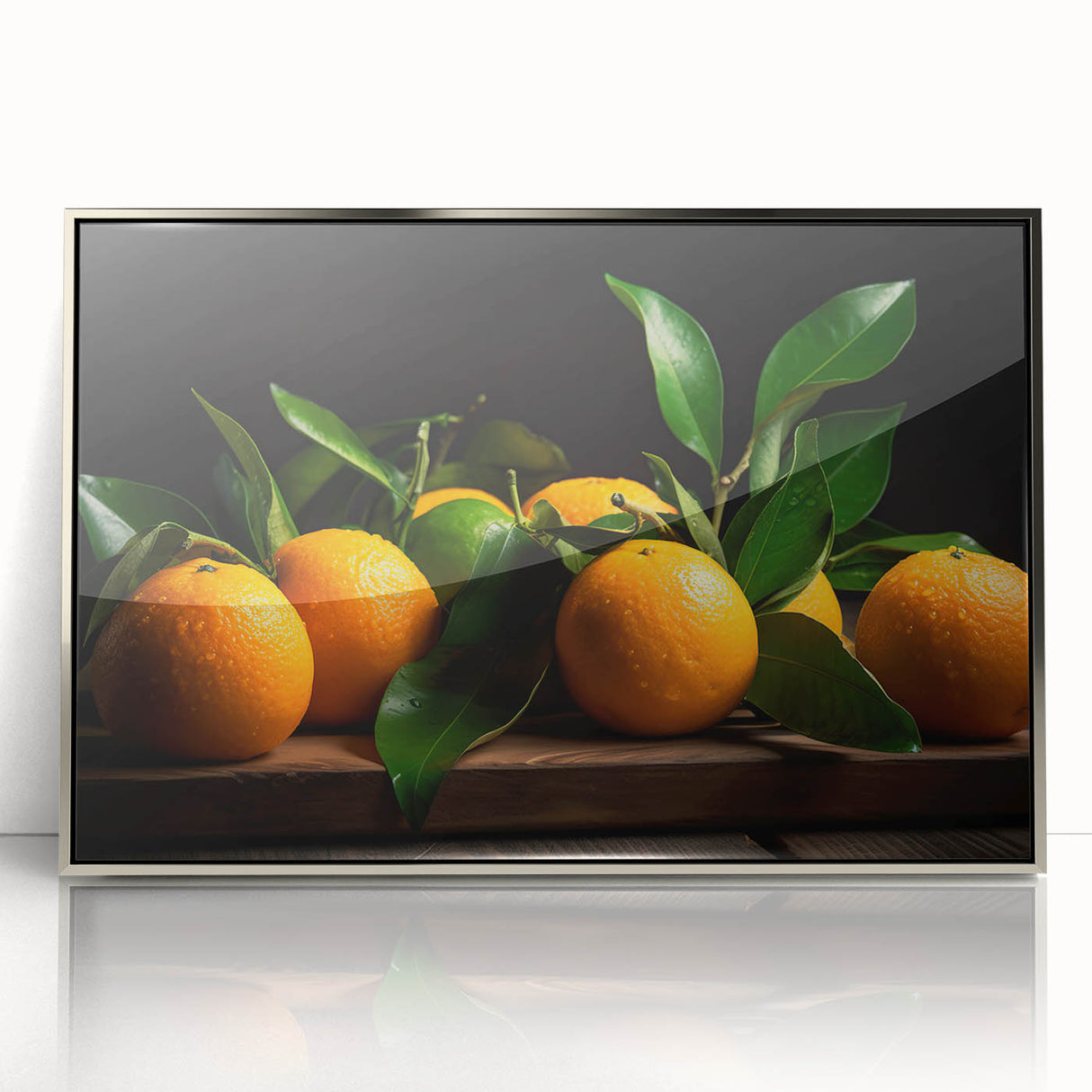 Fresh Citrus Still Life – Vibrant Orange Modern Kitchen Art