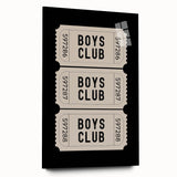 Boys Club Ticket Wall Art – Kids Wall Art Prints for Playroom