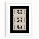 Boys Club Ticket Wall Art – Kids Wall Art Prints for Playroom