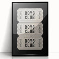 Boys Club Ticket Wall Art – Kids Wall Art Prints for Playroom