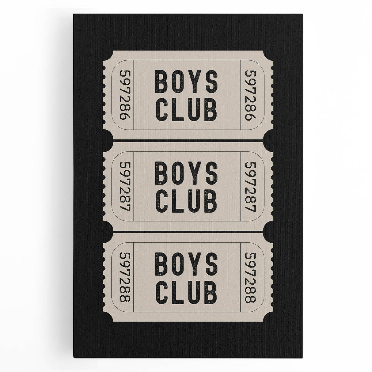 Boys Club Ticket Wall Art – Kids Wall Art Prints for Playroom