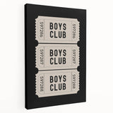 Boys Club Ticket Wall Art – Kids Wall Art Prints for Playroom