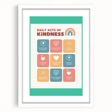 Daily Acts of Kindness - Kids Educational Wall Art Motivational Print