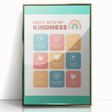Daily Acts of Kindness - Kids Educational Wall Art Motivational Print