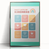 Daily Acts of Kindness - Kids Educational Wall Art Motivational Print