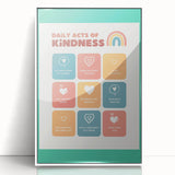 Daily Acts of Kindness - Kids Educational Wall Art Motivational Print