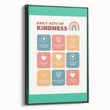 Daily Acts of Kindness - Kids Educational Wall Art Motivational Print