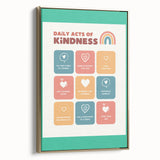 Daily Acts of Kindness - Kids Educational Wall Art Motivational Print