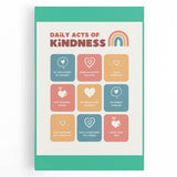 Daily Acts of Kindness - Kids Educational Wall Art Motivational Print