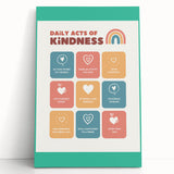 Daily Acts of Kindness - Kids Educational Wall Art Motivational Print