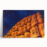 Black and white stretched canvas of Indian scenery, ideal for kitchen wall art or bedroom ambiance.