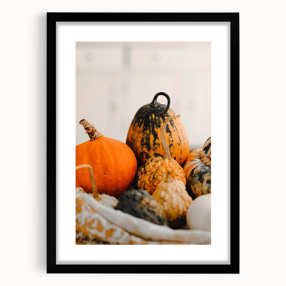 Abstract art print featuring textured autumnal hues on an extra large canvas, ideal for living room decor.