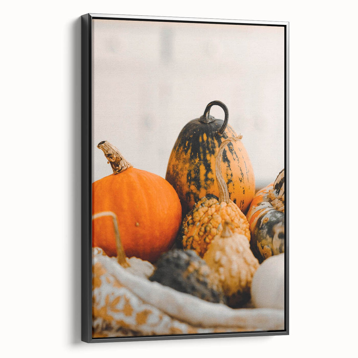 Black and white framed canvas depicting a vintage-style landscape with leafless trees, ideal for bedroom wall decor.