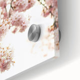 Large abstract wall art featuring spring-themed colors on acrylic glass.