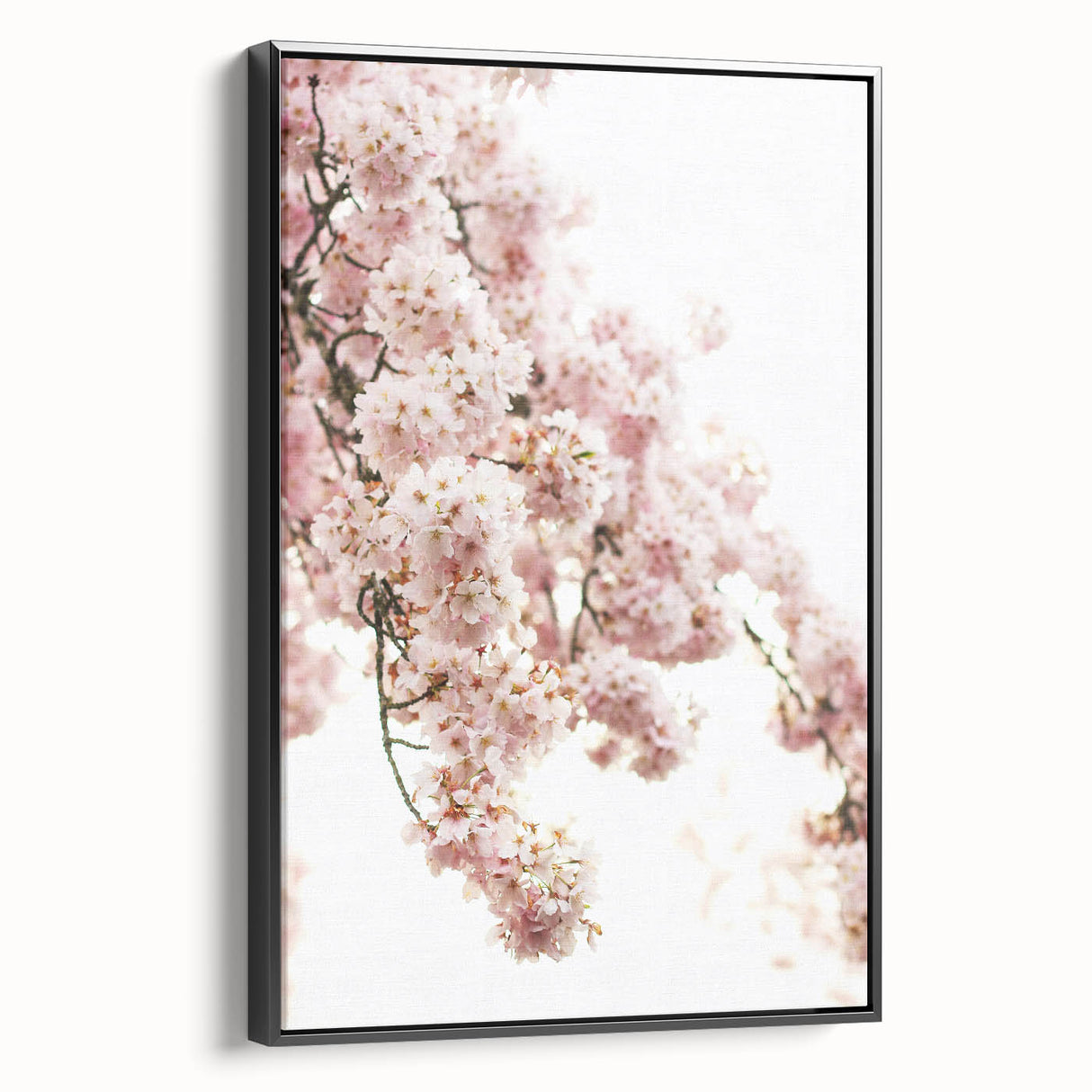 Black and white framed canvas depicting a vintage landscape scene, ideal for bedroom wall art.