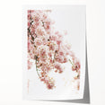 Extra large rolled print of spring floral art in pastel shades, suitable for dining room or bathroom wall decor.