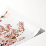 Extra large wall art featuring line art flowers in black on white, rolled print format, ideal for large living room decor.