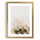 Extra large abstract art print with textured design in warm summer hues, framed in gold, ideal for living room decor.