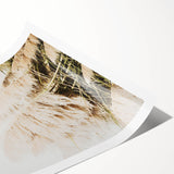 Extra large wall art featuring line art flowers in black on white, rolled print format, ideal for large living room decor.