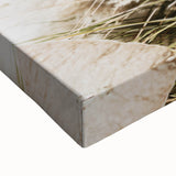 Large art depicting a black and white landscape painting on stretched canvas, suitable for bedroom decor.