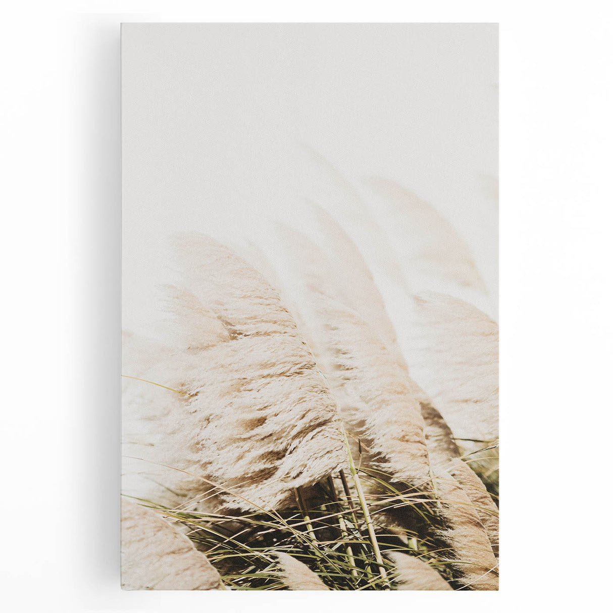Black and white abstract design on large stretched canvas, depicting summer theme, ideal for kitchen wall art.