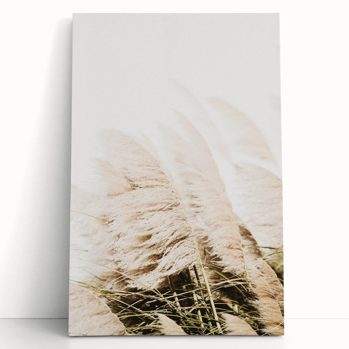 Large black and white stretched canvas featuring a minimalist summer tree design.