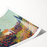 Extra large rolled canvas featuring line art flowers in muted colors, suited for large living room walls.