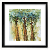 Nature-Inspired Canvas Wall Art - Watercolor Trees for Living Room