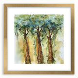 Nature-Inspired Canvas Wall Art - Watercolor Trees for Living Room