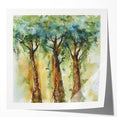 Nature-Inspired Canvas Wall Art - Watercolor Trees for Living Room
