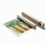 Nature-Inspired Canvas Wall Art - Watercolor Trees for Living Room