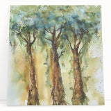 Nature-Inspired Canvas Wall Art - Watercolor Trees for Living Room