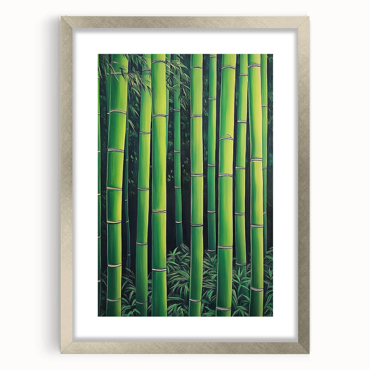 Framed Art for Living Room - Bamboo Forest Canvas Wall Art