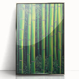Framed Art for Living Room - Bamboo Forest Canvas Wall Art