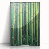 Framed Art for Living Room - Bamboo Forest Canvas Wall Art