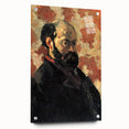 Impressionist Wall Art - Cézanne Self-Portrait on Pink Background