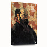 Impressionist Wall Art - Cézanne Self-Portrait on Pink Background