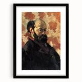 Impressionist Wall Art - Cézanne Self-Portrait on Pink Background