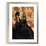 Impressionist Wall Art - Cézanne Self-Portrait on Pink Background