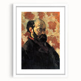 Impressionist Wall Art - Cézanne Self-Portrait on Pink Background
