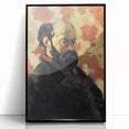 Impressionist Wall Art - Cézanne Self-Portrait on Pink Background