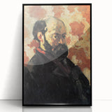 Impressionist Wall Art - Cézanne Self-Portrait on Pink Background