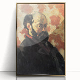 Impressionist Wall Art - Cézanne Self-Portrait on Pink Background