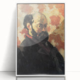 Impressionist Wall Art - Cézanne Self-Portrait on Pink Background