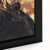 Impressionist Wall Art - Cézanne Self-Portrait on Pink Background