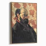 Impressionist Wall Art - Cézanne Self-Portrait on Pink Background