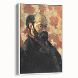 Impressionist Wall Art - Cézanne Self-Portrait on Pink Background