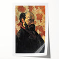 Impressionist Wall Art - Cézanne Self-Portrait on Pink Background
